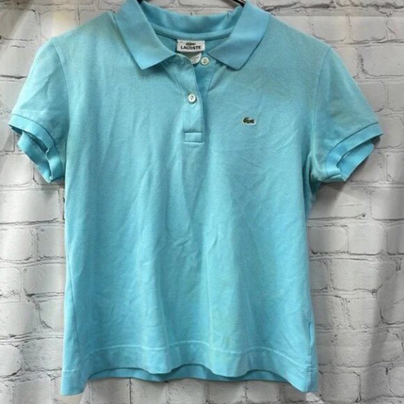 Aqua Blue Lacoste Polo - Picture 1 of 2